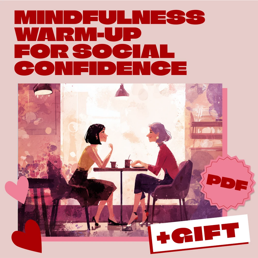 Mindfulness Warm-Up for Social Confidence | Printable Checklist | Digital Download Guide for Anxiety Relief, Social Confidence & Mindfulness eBook