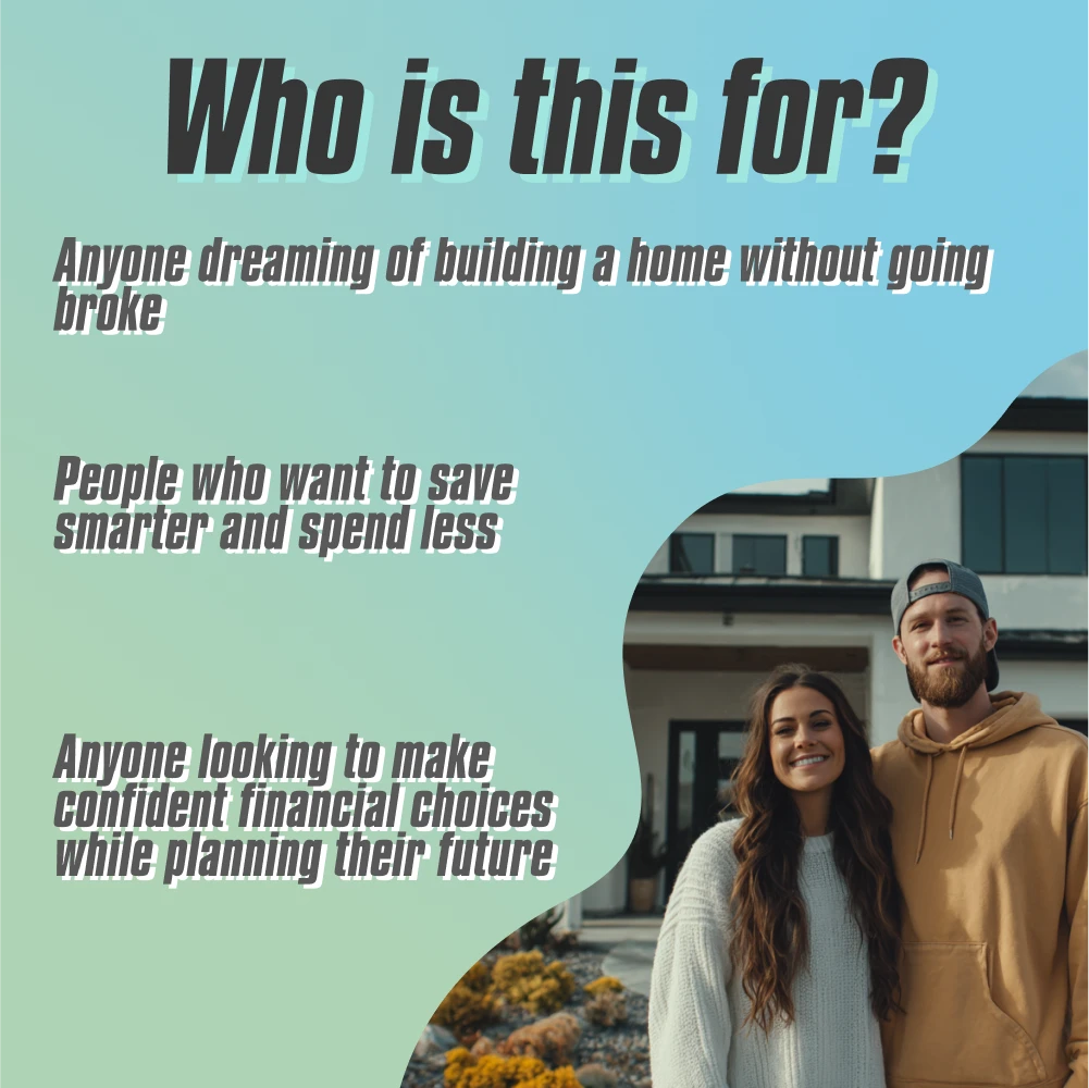 Step-by-Step Checklist to Building Dreams on a Budget | Digital Guide to How to Save Money to Build a House | Home Build Savings Planner PDF