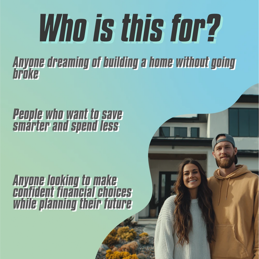 Step-by-Step Checklist to Building Dreams on a Budget | Digital Guide to How to Save Money to Build a House | Home Build Savings Planner PDF