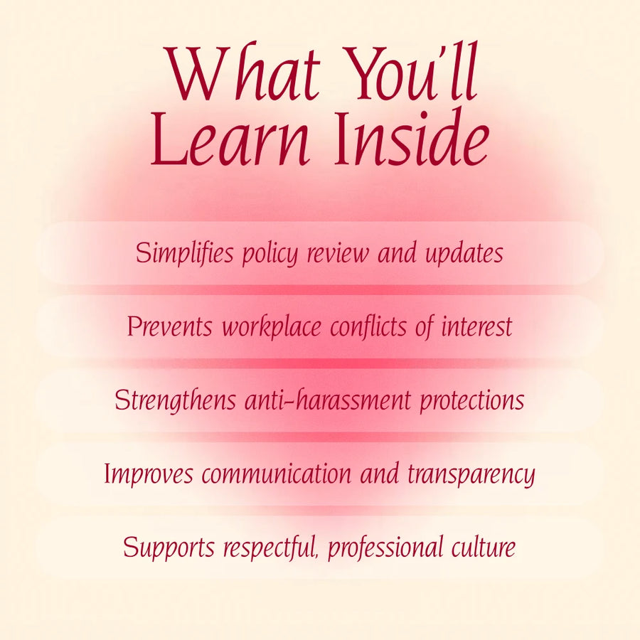 Workplace Romance Policy Checklist for Clarity and Confidence | HR Digital Download | Employee Policy Guide for Professional Boundaries & Office Relationships