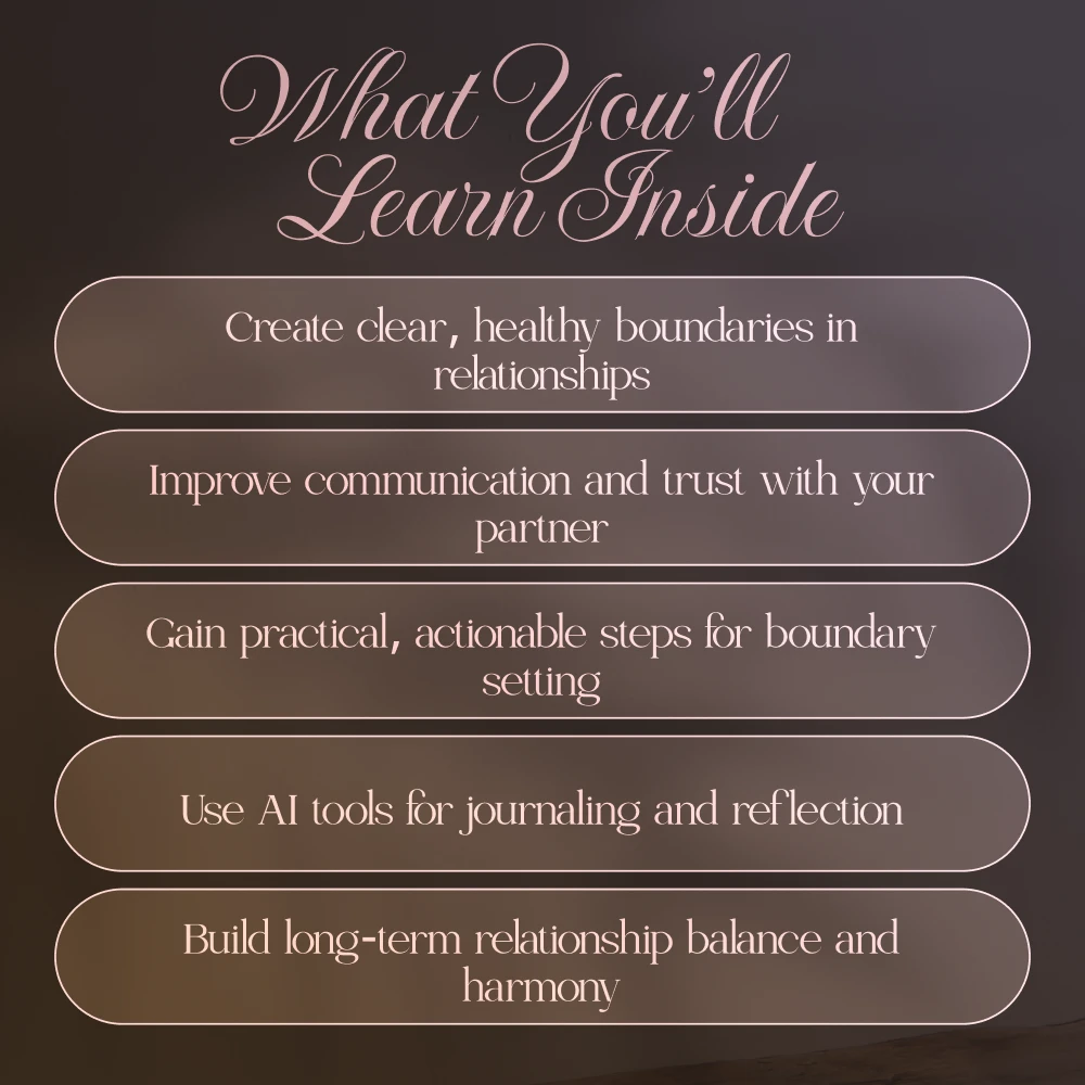 How to Set Boundaries in a Relationship with Respect and Care - eBook, Guide, & Checklist for Healthy Communication