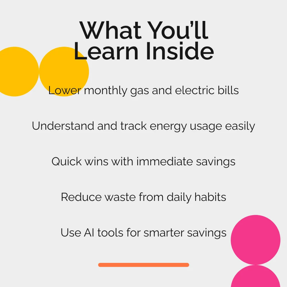 Save Smart: Easy Ways to Cut Gas & Electric Costs – How to Save on Gas and Electric Guide, Energy Bill Reduction eBook, Home Utility Savings Checklist