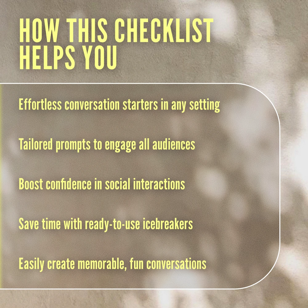 Quick-Start Icebreaker Checklist: AI Icebreaker Tool for Instant Prompts in Any Situation
