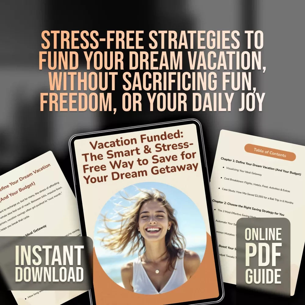 Vacation Funded: The Smart & Stress-Free Way to Save for Your Dream Getaway | Best Way to Save for a Vacation | Travel Budget Guide | Digital Download