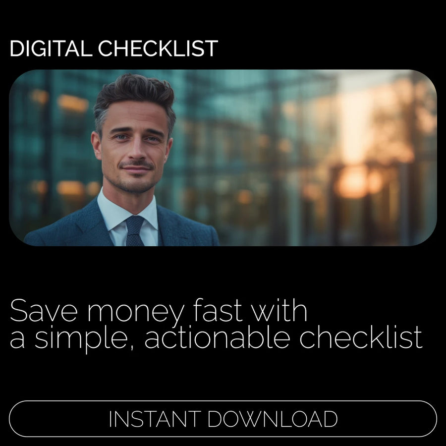 Quick & Easy Money-Saving Checklist | How to Save Money Fast Digital Checklist for Budgeting, Cutting Expenses & Boosting Income