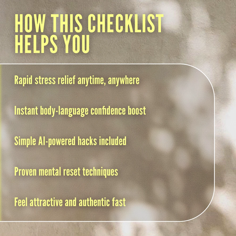 10-Second Confidence Reset Checklist: Walk Into Your Date Like a Rockstar | Instant Confidence Boost | Digital Download eBook & Printable Guide for Singles