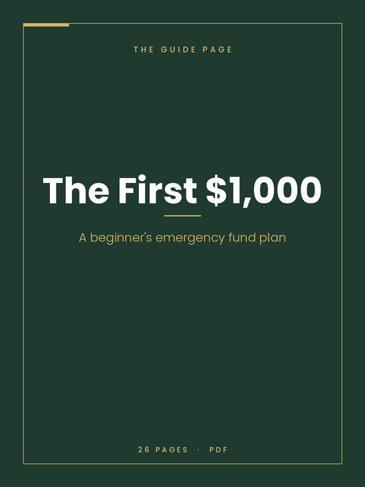 The First $1,000: A Beginner's Emergency Fund Plan