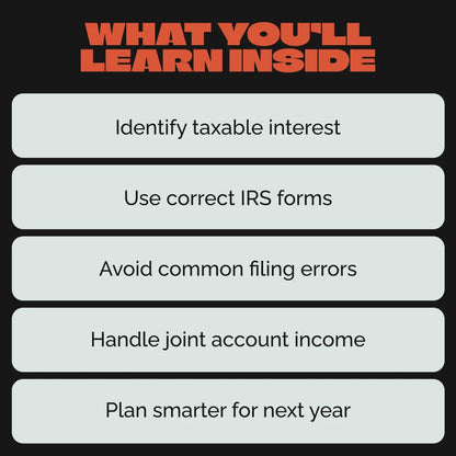 Interest Uncovered: The Everyday Saver’s Guide to Declaring Bank Interest (Without the Headache) | Simple Step-by-Step eBook on How to Declare Bank Interest & Stay Tax-Savvy
