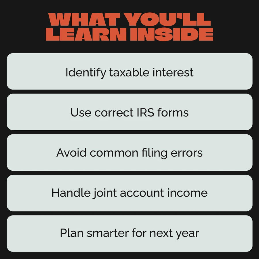 Interest Uncovered: The Everyday Saver’s Guide to Declaring Bank Interest (Without the Headache) | Simple Step-by-Step eBook on How to Declare Bank Interest & Stay Tax-Savvy