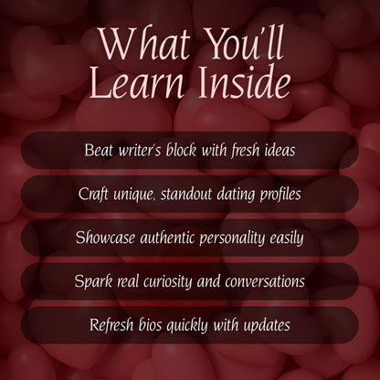 The Big List of Dating Profile Ideas Checklist | Digital Download | Dating Bio Writing Guide & eBook Style Resource