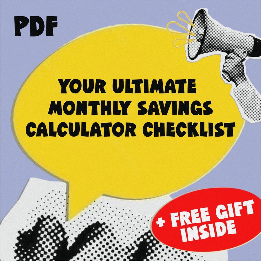 Your Ultimate Monthly Savings Calculator Checklist | How Much to Save Per Month Calculator | Budget & Savings Planning Guide Printable
