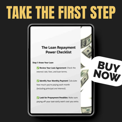 The Loan Repayment Power Checklist – Digital Download Guide on how to repay loan quickly, Smart Debt Payoff Planner, Printable Financial Checklist, Instant Budget Tool for Faster Loan Freedom