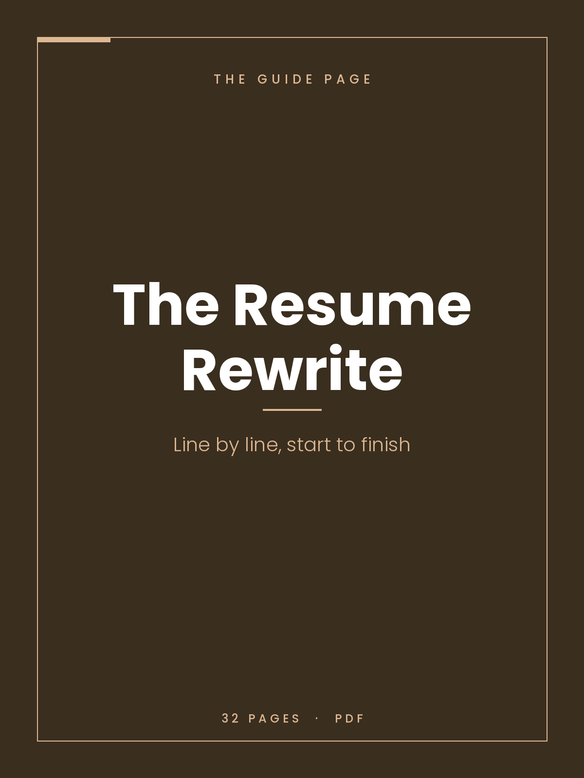 The Resume Rewrite