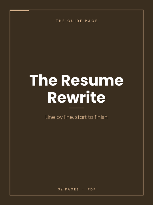 The Resume Rewrite