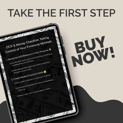 OCD & Money Checklist: Taking Control of Your Financial Mindset | Printable Digital Guide for Managing OCD and Money Habits | Build Calm, Confidence, and Financial Balance