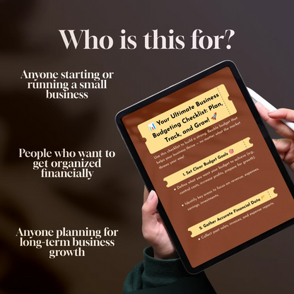 Your Ultimate Business Budgeting Checklist: Plan, Track, and Grow! | Digital Download for Small Business Owners | How to Do a Business Budget Guide