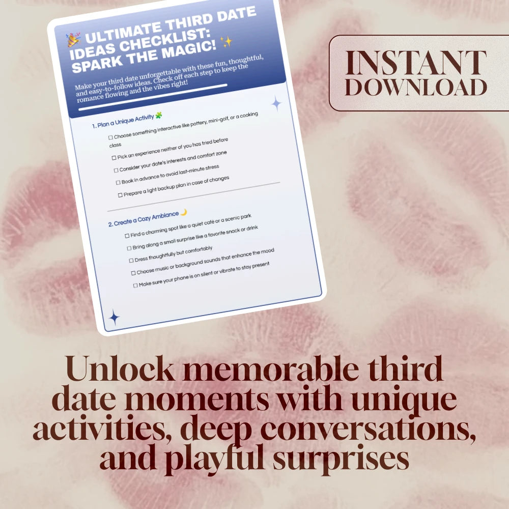 Ultimate Third Date Ideas Checklist: Spark the Magic - Fun & Creative Date Planning Guide