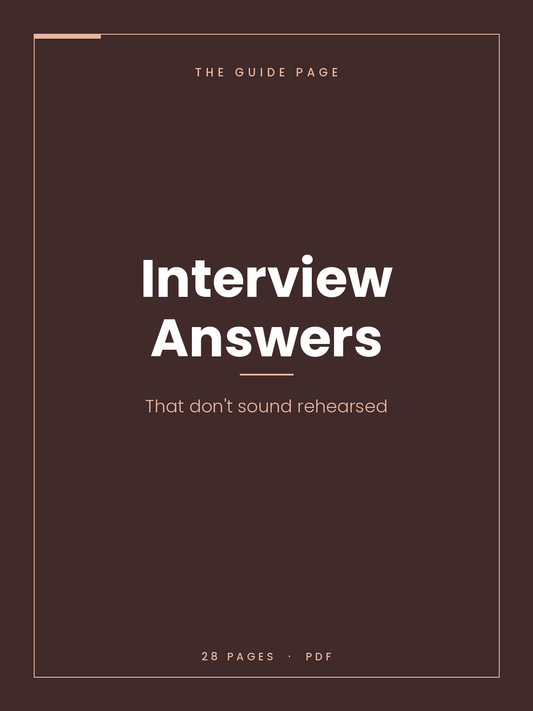 Interview Answers That Don't Sound Rehearsed