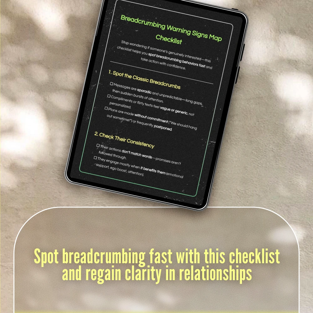 Breadcrumbing Warning Signs Map Checklist | Digital Download Relationship Red Flag Guide | Spot Breadcrumbing Behaviors Fast