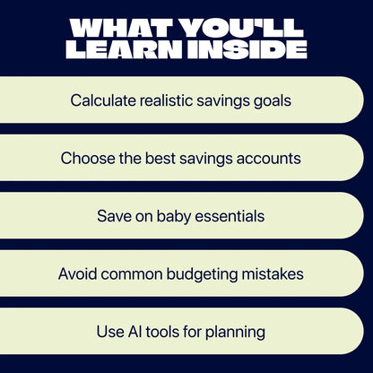 Smart Baby Savings: A Guide to Financial Prep - How to Start Saving for a Baby eBook
