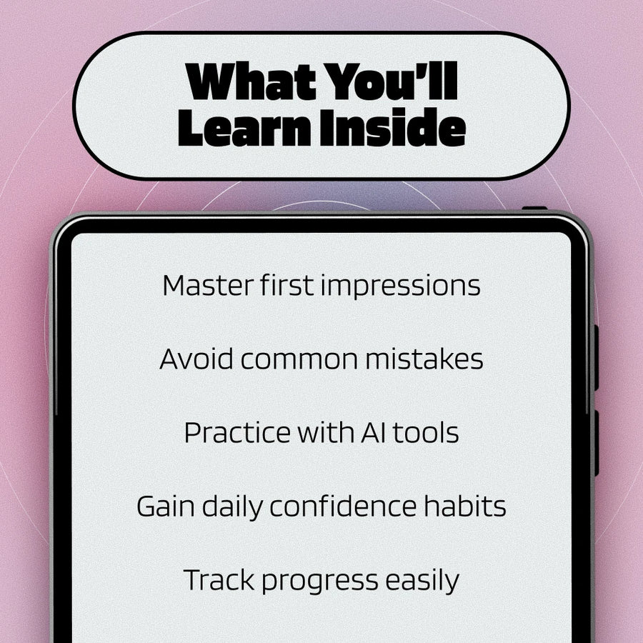 Flirting Confidence Cheat Sheet | Digital Guide for Conversation Starters, AI Practice, and Confidence-Building Tips | Printable PDF Download