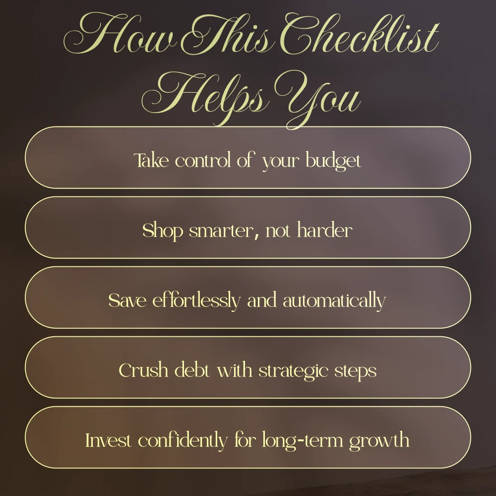 Your Financial Decision-Making Hacks Checklist: Budget, Spend, Save & Invest Smarter