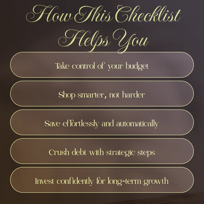 Your Financial Decision-Making Hacks Checklist: Budget, Spend, Save & Invest Smarter