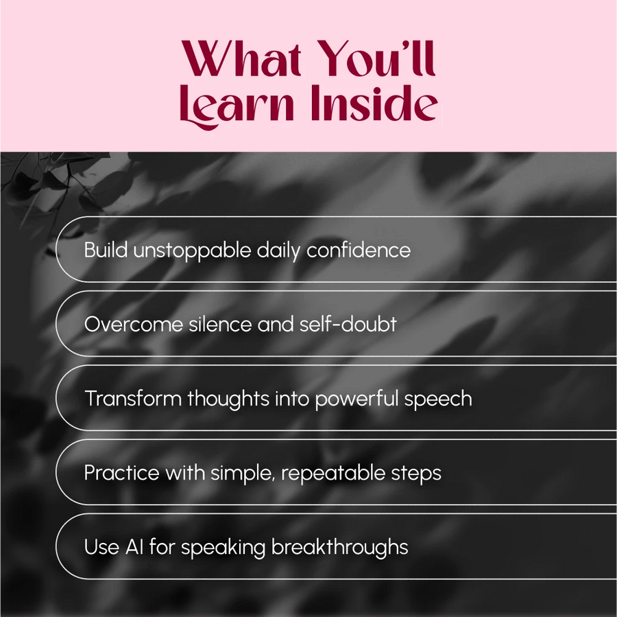 Daily Mindset Map for Speaking Up Confidently | Confidence Guide, eBook, Digital Download for Public Speaking & Self-Growth