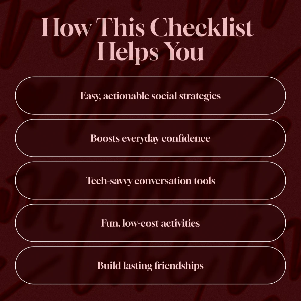 Connect & Thrive: Your Ultimate Checklist for Meeting New People | Digital Download Guide for Socializing, Networking & Finding where can i go to meet people
