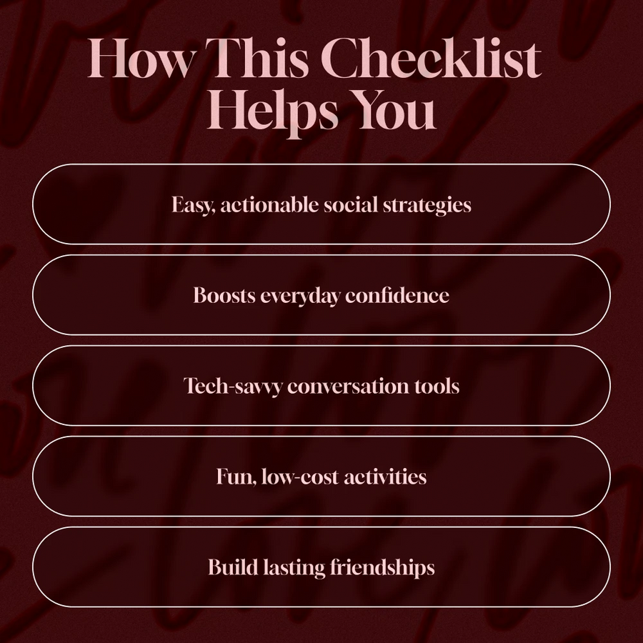 Connect & Thrive: Your Ultimate Checklist for Meeting New People | Digital Download Guide for Socializing, Networking & Finding where can i go to meet people