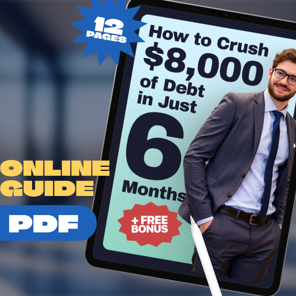 How to Crush $8,000 of Debt in Just 6 Months | Step-by-Step Budgeting Guide, Debt Payoff Planner, eBook for How to Pay Off $8000 Debt in 6 Months