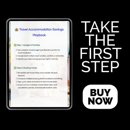 Travel Accommodation Savings Playbook – Checklist Guide on how to save money on accommodation while traveling | Budget Travel Planner & Booking Hacks Digital Download