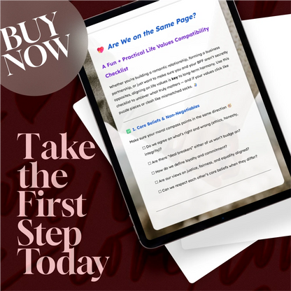 Are We on the Same Page | Life Values Compatibility Checklist | Digital Download eBook & Printable Guide for Relationships, Friendships, and Partnerships
