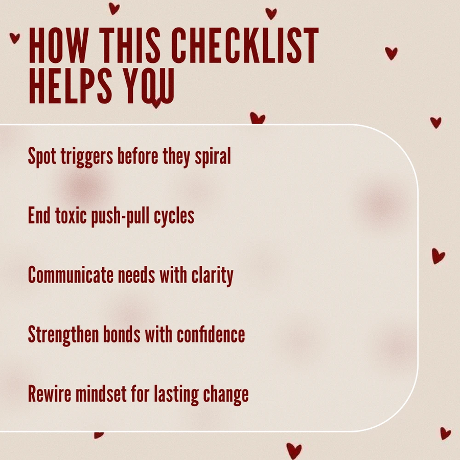 The Anxious-Avoidant Survival Checklist | Digital Download for Healing Anxious Avoidant Attachment Style | Self-Help Relationship Guide & Printable Resource