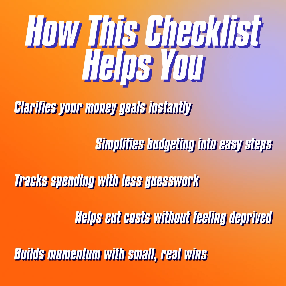 Budget Checklist: Stay on Track & Slay Your Spending | Digital Budget List | How to Make a Budget List Printable PDF