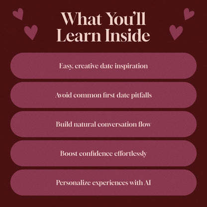 Perfect First Dates: Ideas That Truly Click | Guide for Great First Date Ideas, Creative Romantic Inspiration, and Easy Planning Tips (Digital Download)
