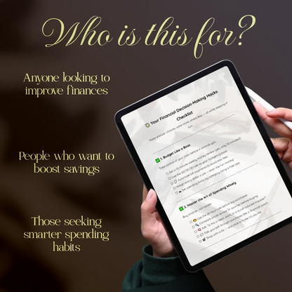 Your Financial Decision-Making Hacks Checklist: Budget, Spend, Save & Invest Smarter