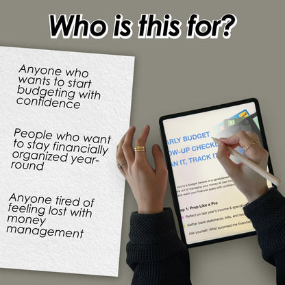 Yearly Budget Glow-Up Checklist: Plan It, Track It, Own It | Digital Download | How to Make a Yearly Budget Guide