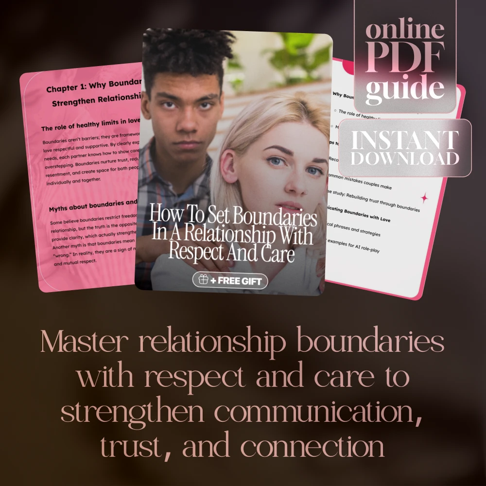 How to Set Boundaries in a Relationship with Respect and Care - eBook, Guide, & Checklist for Healthy Communication