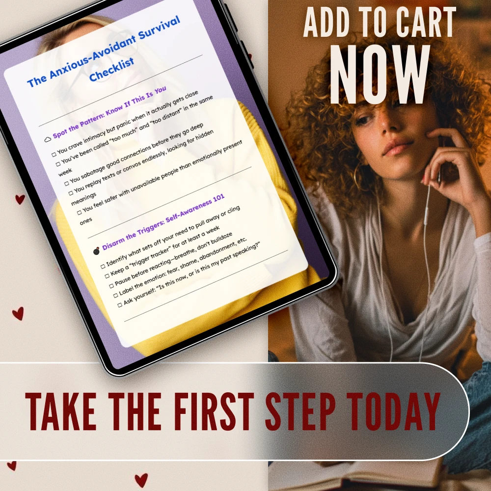 The Anxious-Avoidant Survival Checklist | Digital Download for Healing Anxious Avoidant Attachment Style | Self-Help Relationship Guide & Printable Resource
