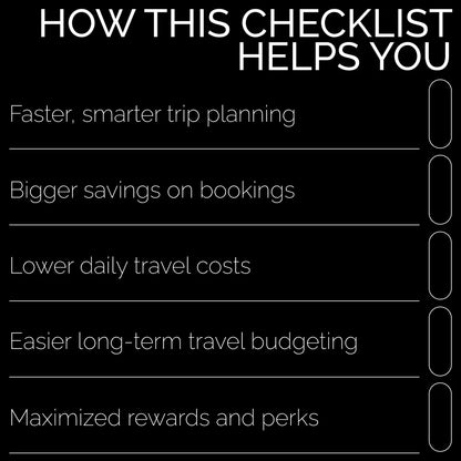 Your Ultimate Travel Savings Checklist: Cut Costs, Live Large – Printable Budget Planner, Travel Savings Guide, How to Cut Travel Costs Checklist, Digital Download for Smart Travelers