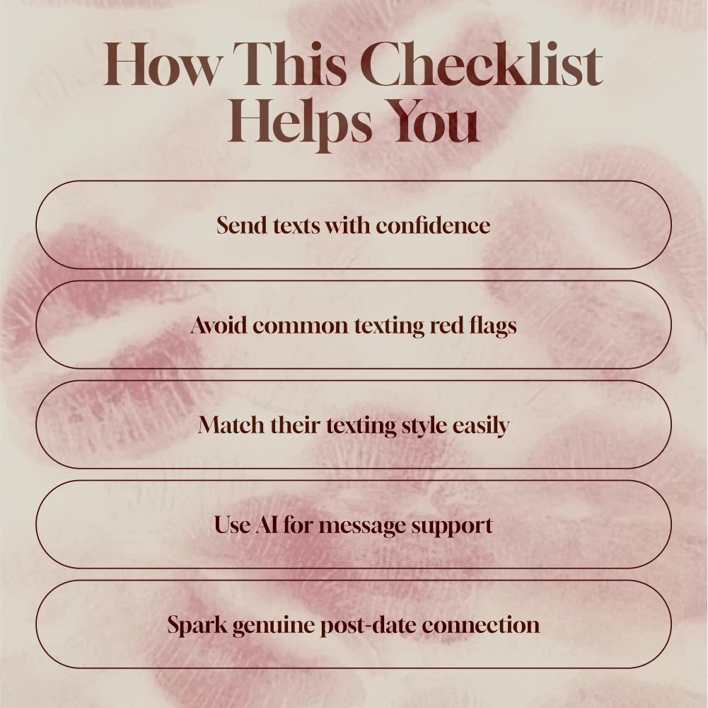 Textpectations: The Ultimate First-Date Texting Checklist | Digital Download Guide for When to Text After First Date, Flirty Message Templates & Dating Confidence Tips