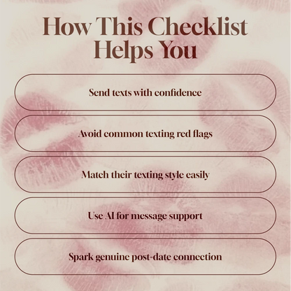 Textpectations: The Ultimate First-Date Texting Checklist | Digital Download Guide for When to Text After First Date, Flirty Message Templates & Dating Confidence Tips
