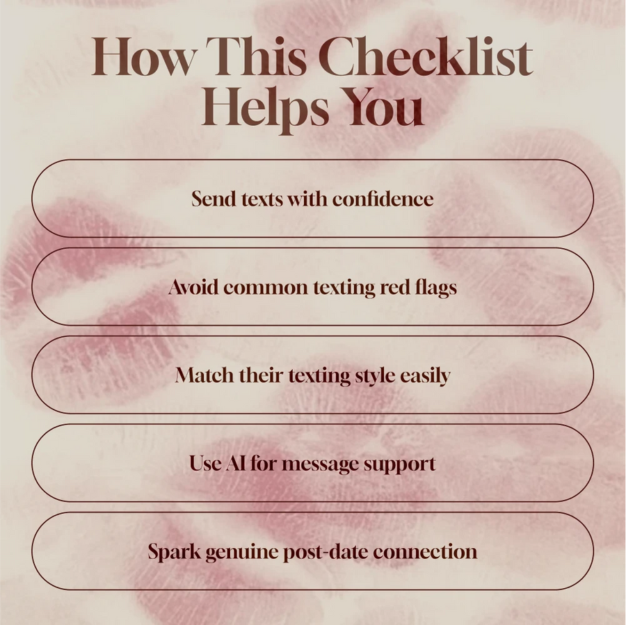 Textpectations: The Ultimate First-Date Texting Checklist | Digital Download Guide for When to Text After First Date, Flirty Message Templates & Dating Confidence Tips