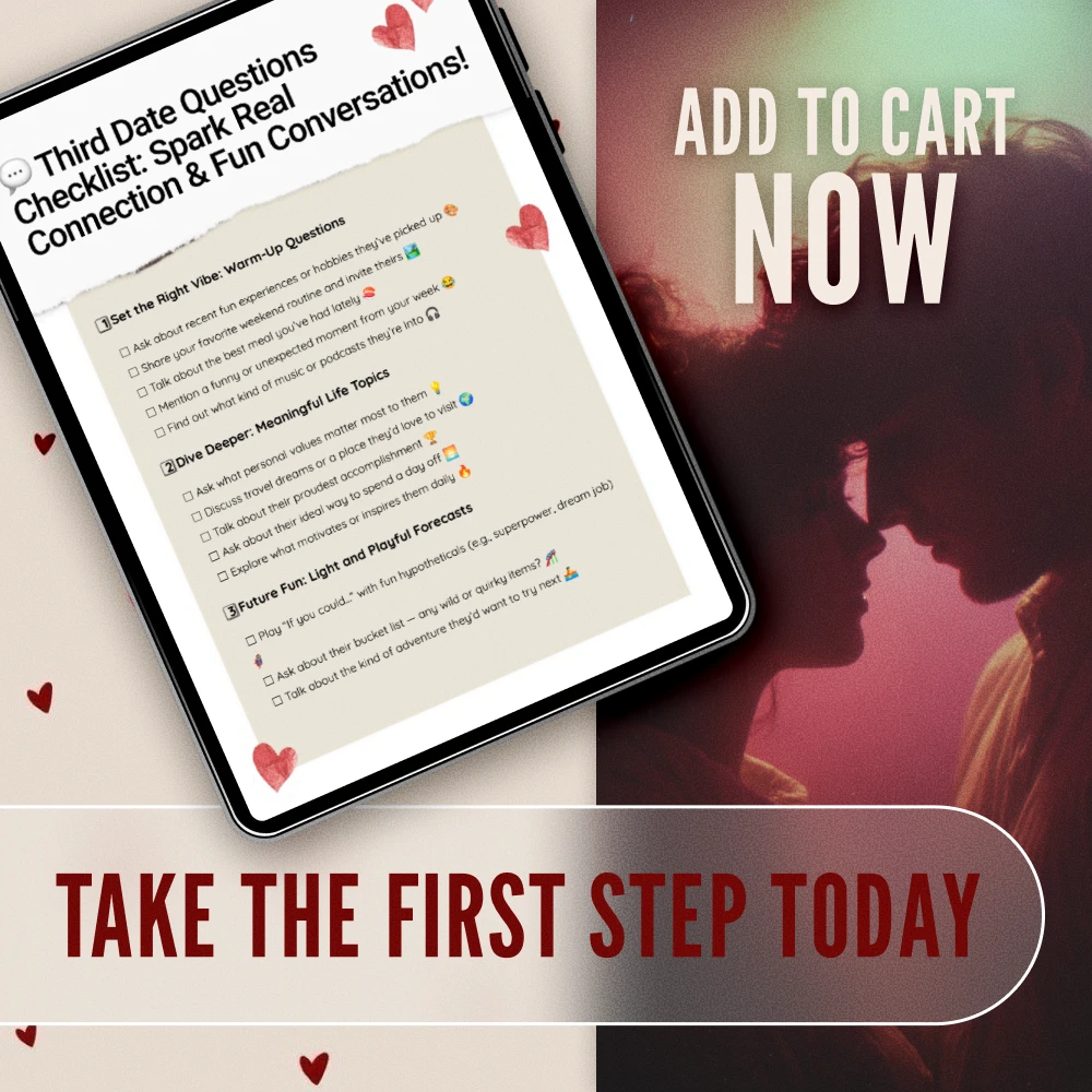 Third Date Questions Checklist: Spark Real Connection & Fun Conversations - Digital Download