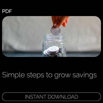 Beginner’s Guide to Growing Your Money – How to Start Saving Money for Beginners | Easy Budgeting Guide, AI Savings Tools, Personal Finance Digital Download