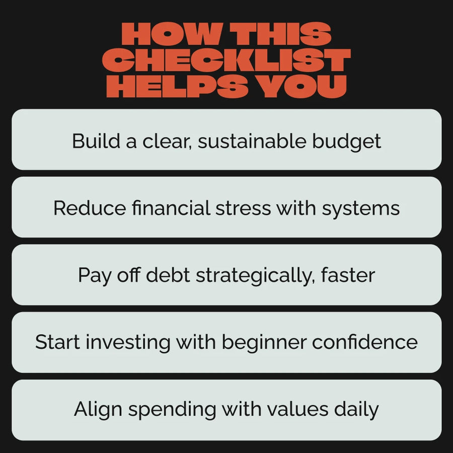 The Millennial Money Playbook: Your No-Fluff Checklist for Wealth, Wellness & Freedom | Budgeting Guide | Money Wellness eBook | Financial Planning Checklist | Digital Download
