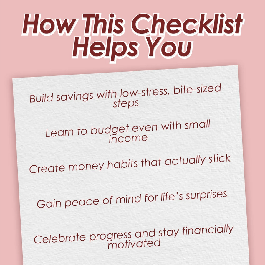 Your Rainy Day Ready Checklist: Build an Emergency Fund Like a Pro! | Emergency Fund for Low Income Budgeters, Printable & Digital Download