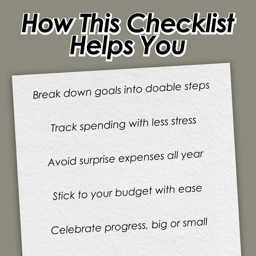 Yearly Budget Glow-Up Checklist: Plan It, Track It, Own It | Digital Download | How to Make a Yearly Budget Guide