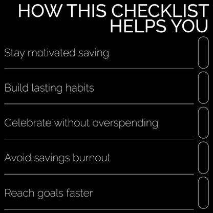Milestone Rewards Mastery Checklist: Celebrate Smart, Save Smarter | Smart Savings Planner with Milestone Rewards Ideas While Saving